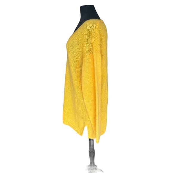 C’EST CITY MOHAIR & ACRYLIC V-NECK SWEATER TUNIC LENGTH NEW TAGS MEDIUM VINTAGE - Picture 2 of 10